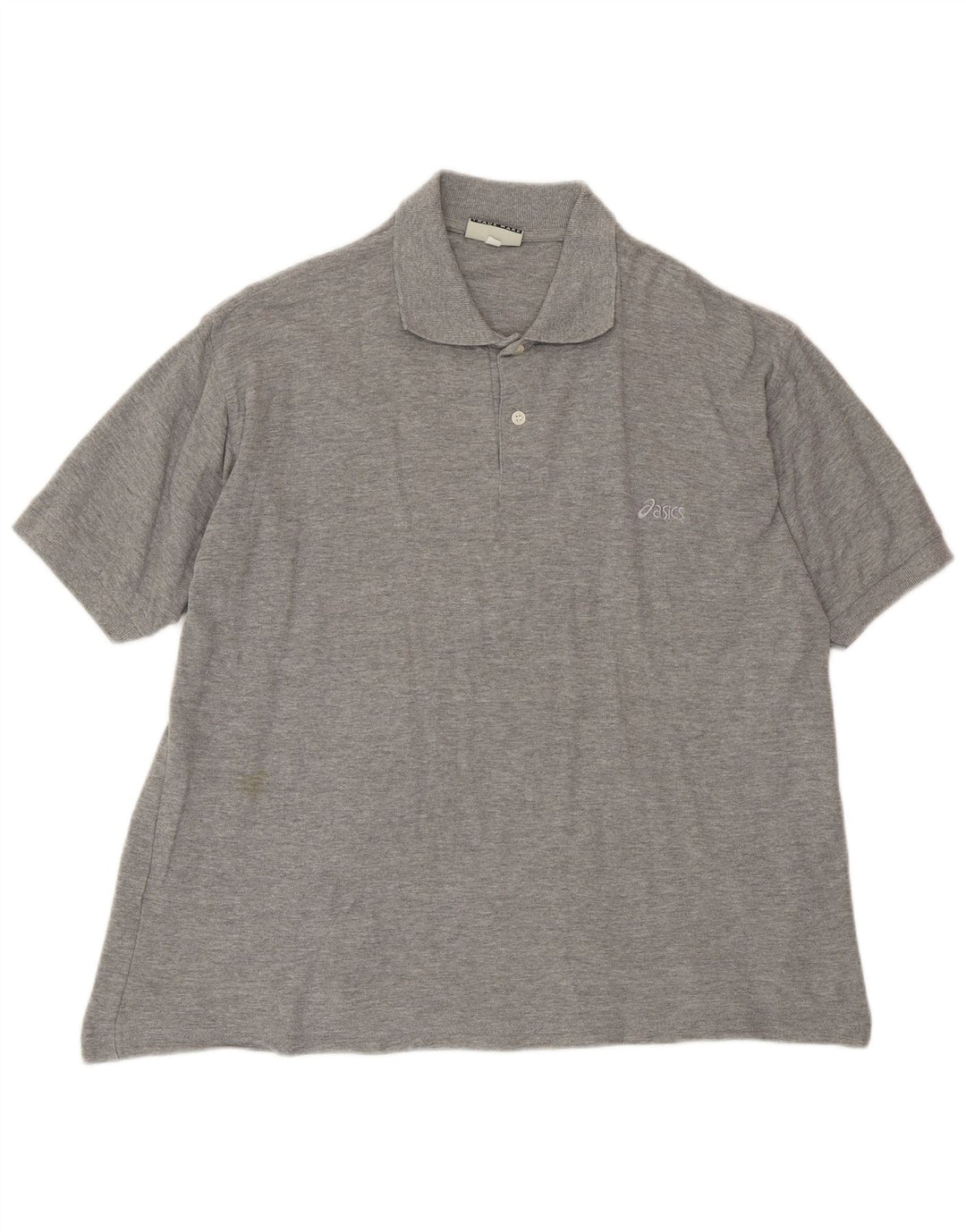 Мужская рубашка поло ASICS, большая серая хлопковая рубашка в крапинку