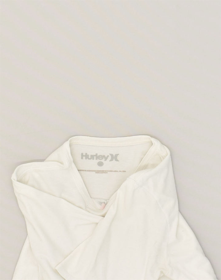 HURLEY Girls Graphic T-Shirt Top 13-14 Years White Cotton | Vintage Hurley | Thrift | Second-Hand Hurley | Used Clothing | Messina Hembry 