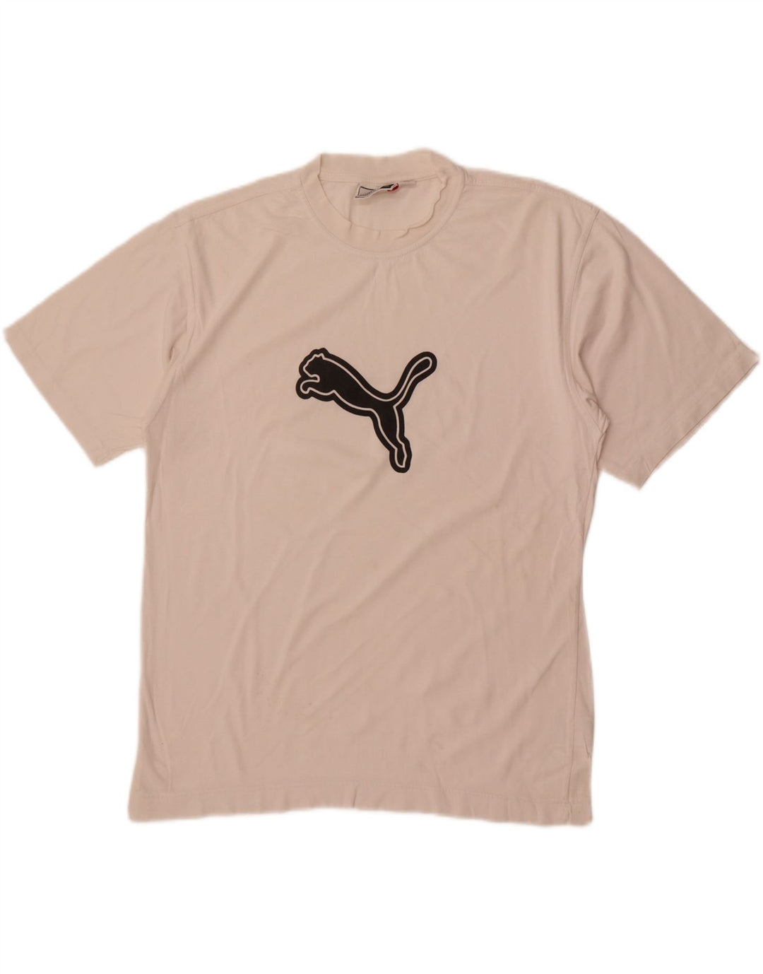 Мужская футболка с рисунком Puma, средний белый хлопок, белый цвет