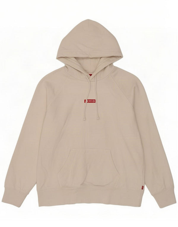 Женский джемпер с капюшоном оверсайз Levi's UK 6 XS, белый хлопок