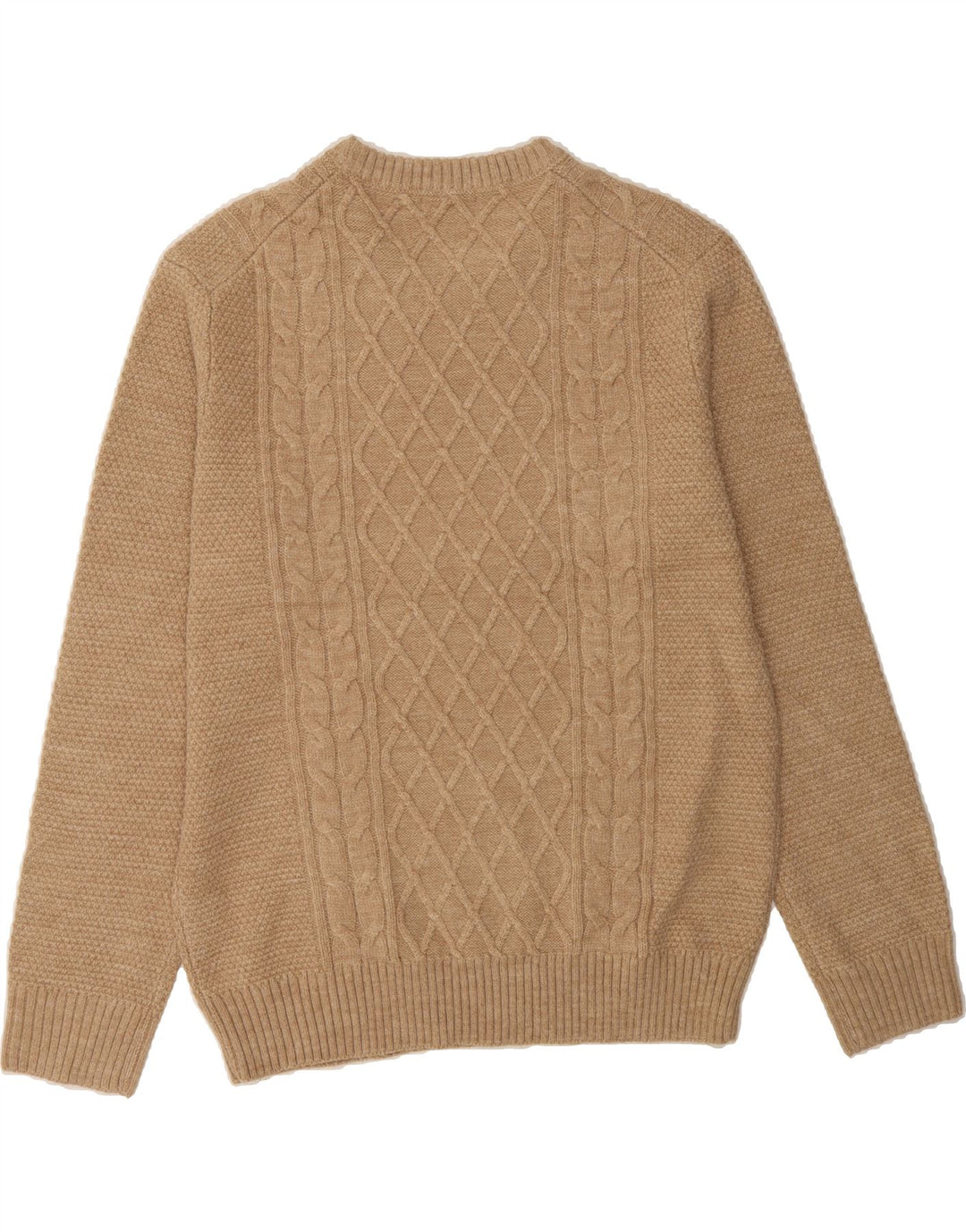 PIERRE CARDIN Mens Crew Neck Jumper Sweater Medium Beige Acrylic Vintage Pierre Cardin and Second-Hand Pierre Cardin from Messina Hembry 