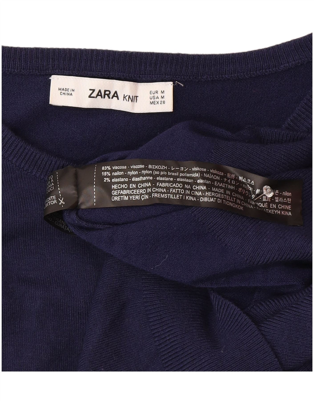 Женский кардиган Zara UK 12, средний темно-синий