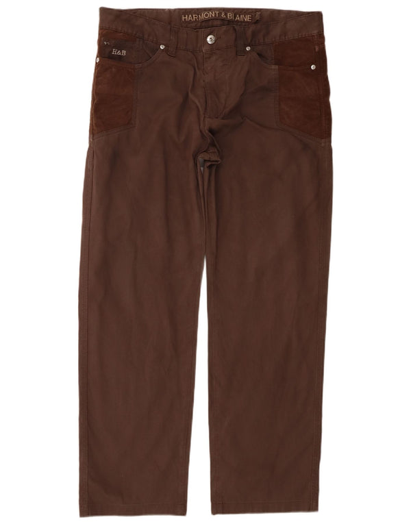 Harmont & Blaine Мужские прямые повседневные брюки IT 52 XL W36 L29 Коричневые