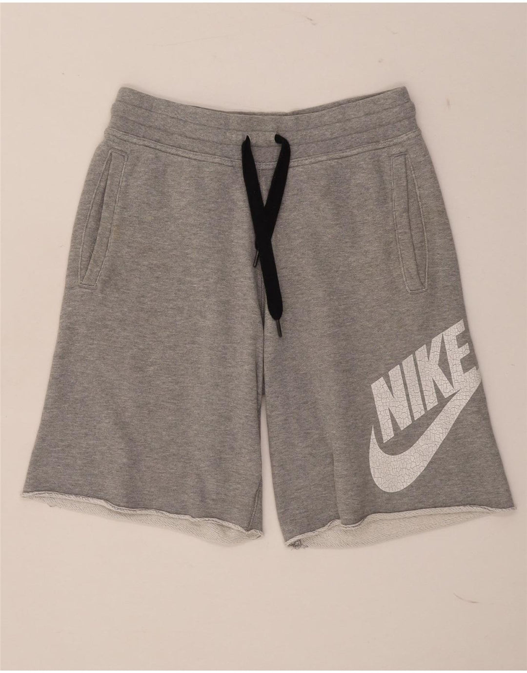 Мужские спортивные шорты с рисунком Nike, маленькие серые, хлопок