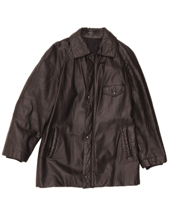 Винтажная мужская кожаная куртка IT 48 Medium Black