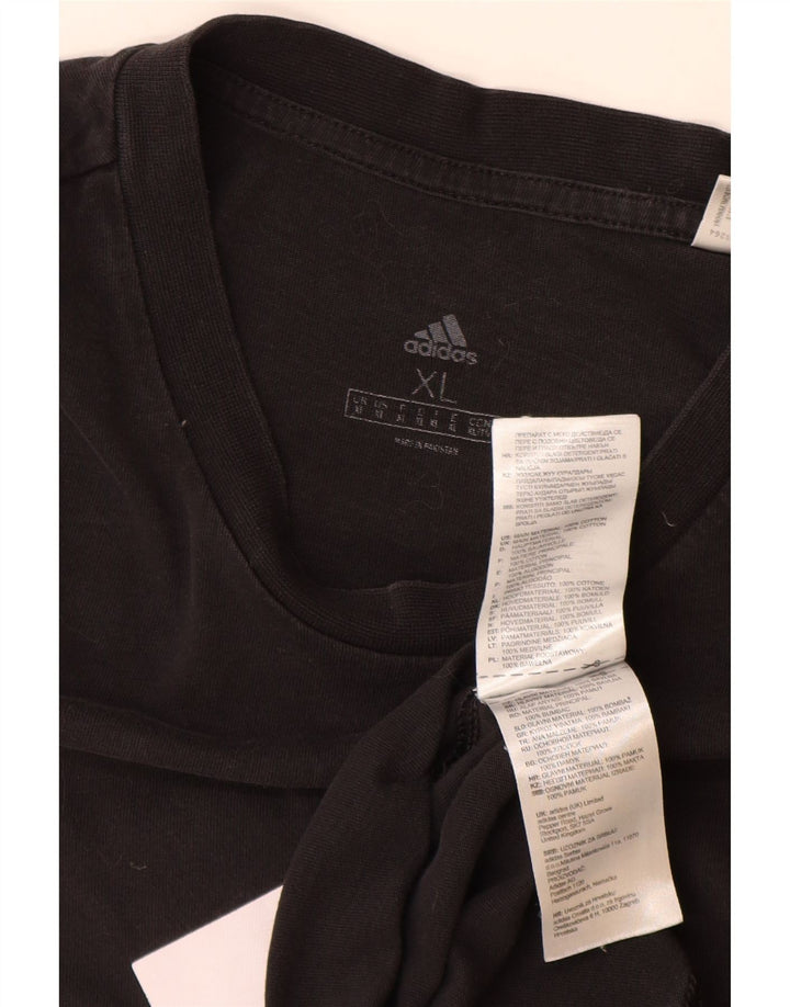 Мужская футболка с рисунком ADIDAS Top XL, черный хлопок