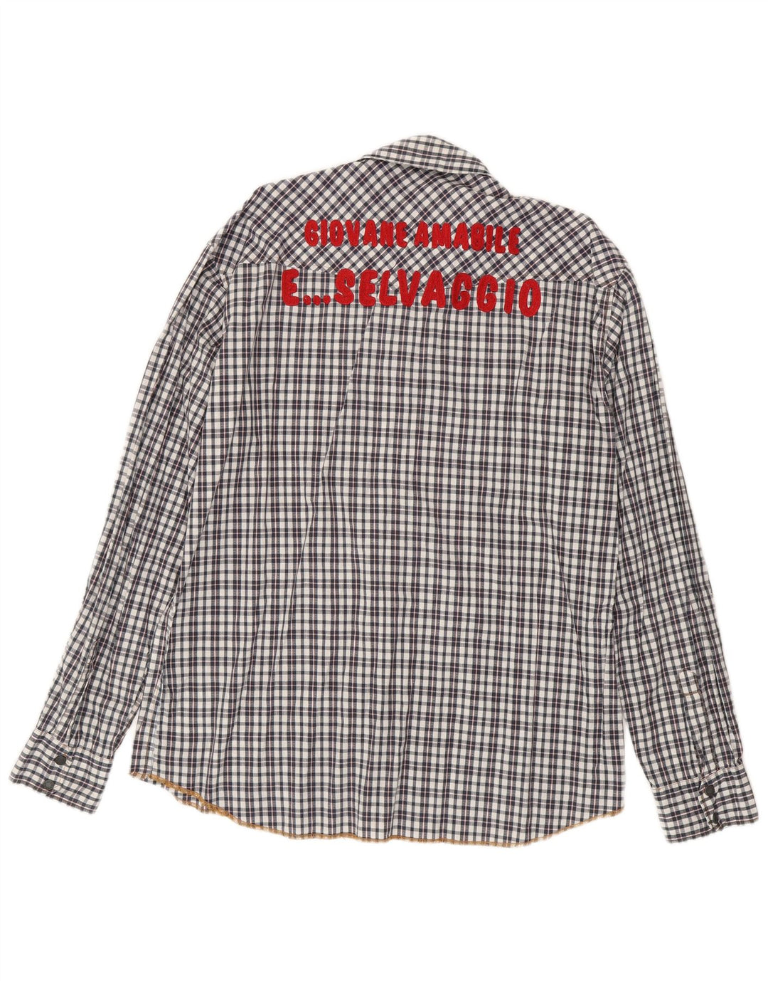 Мужская рубашка с рисунком Scotch & Soda 2XL, черный хлопок в клетку