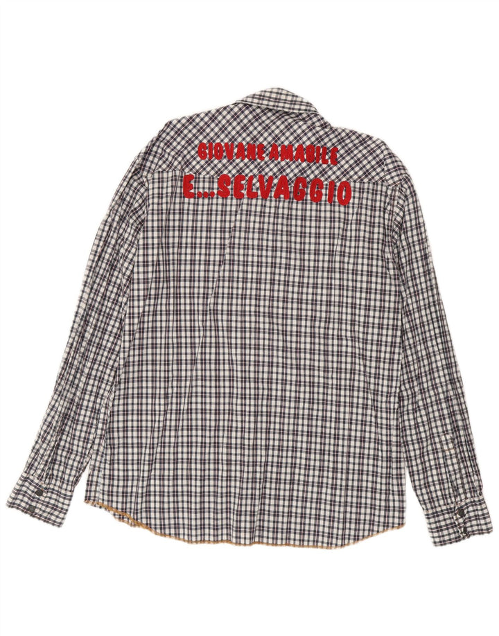 Мужская рубашка с рисунком Scotch & Soda 2XL, черный хлопок в клетку