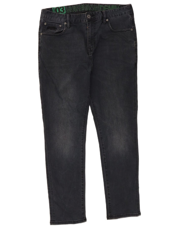Мужские узкие джинсы Superdry W34 L27, черный хлопок