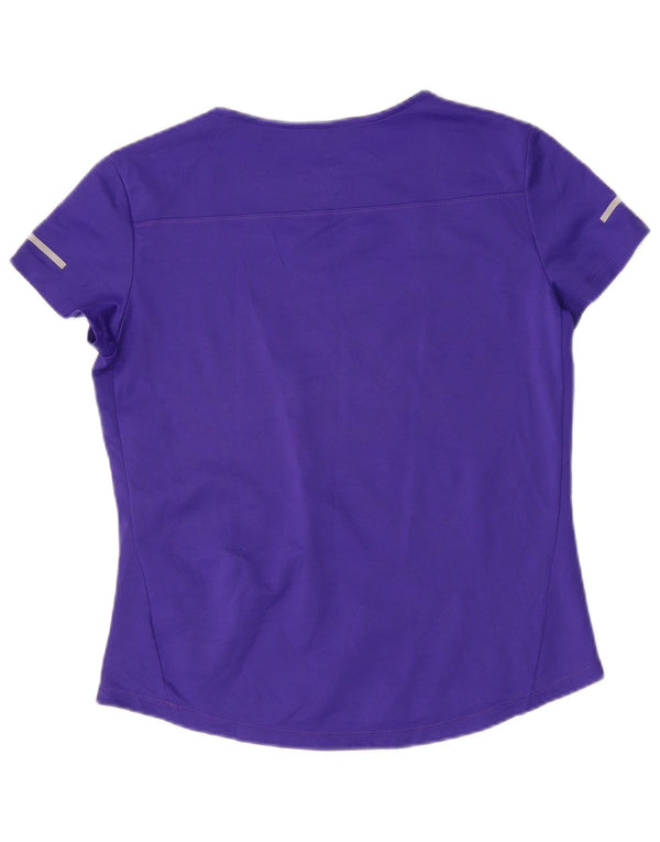 Женская футболка Adidas Climalite Top UK 16, большой фиолетовый полиэстер