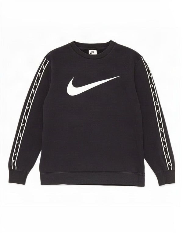 Мужской свитшот с графическим рисунком Nike, средний черный хлопковый джемпер