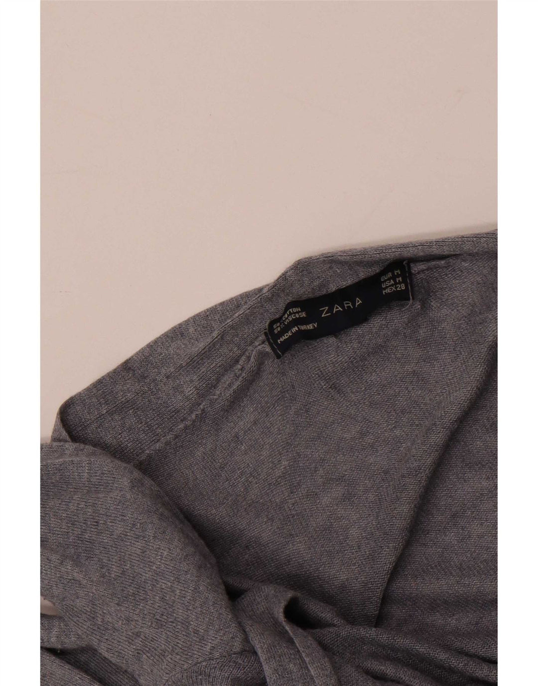 Женский открытый кардиган Zara UK 12, средний серый цвет