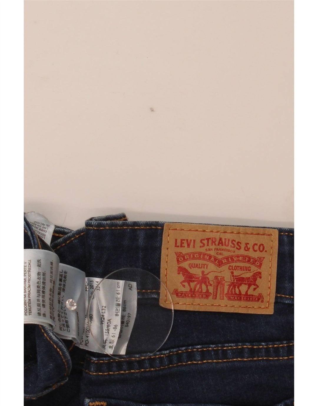 Женские джинсы Levi's 715 Bootcut W24 L33 синие, хлопок