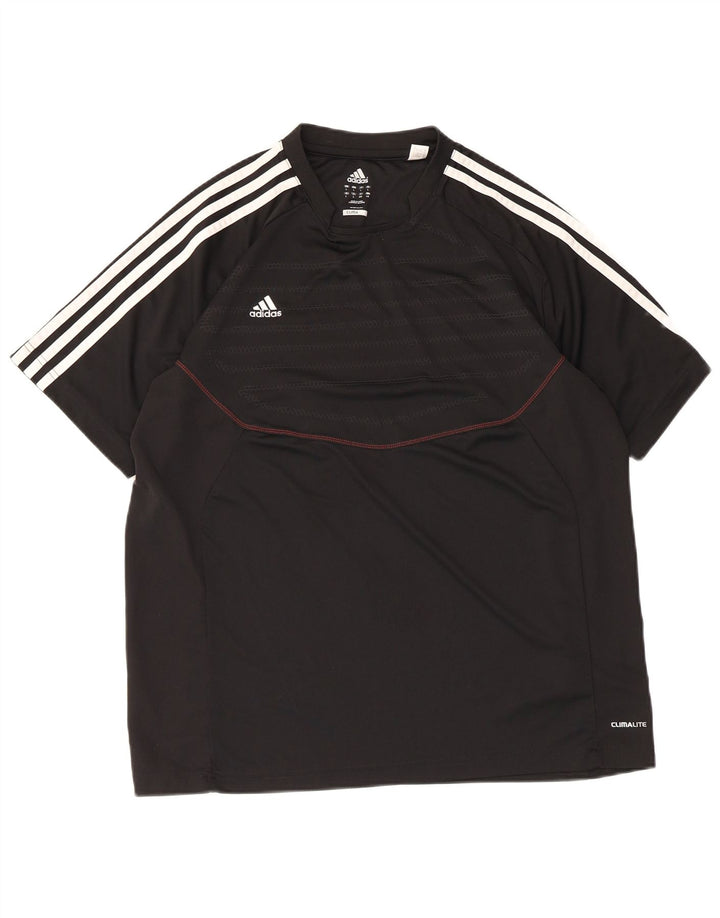 Мужская футболка Adidas Climalite, большой черный полиэстер