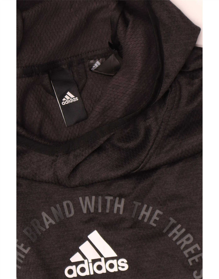 Мужской джемпер с капюшоном Adidas Climawarm, средний черный из полиэстера