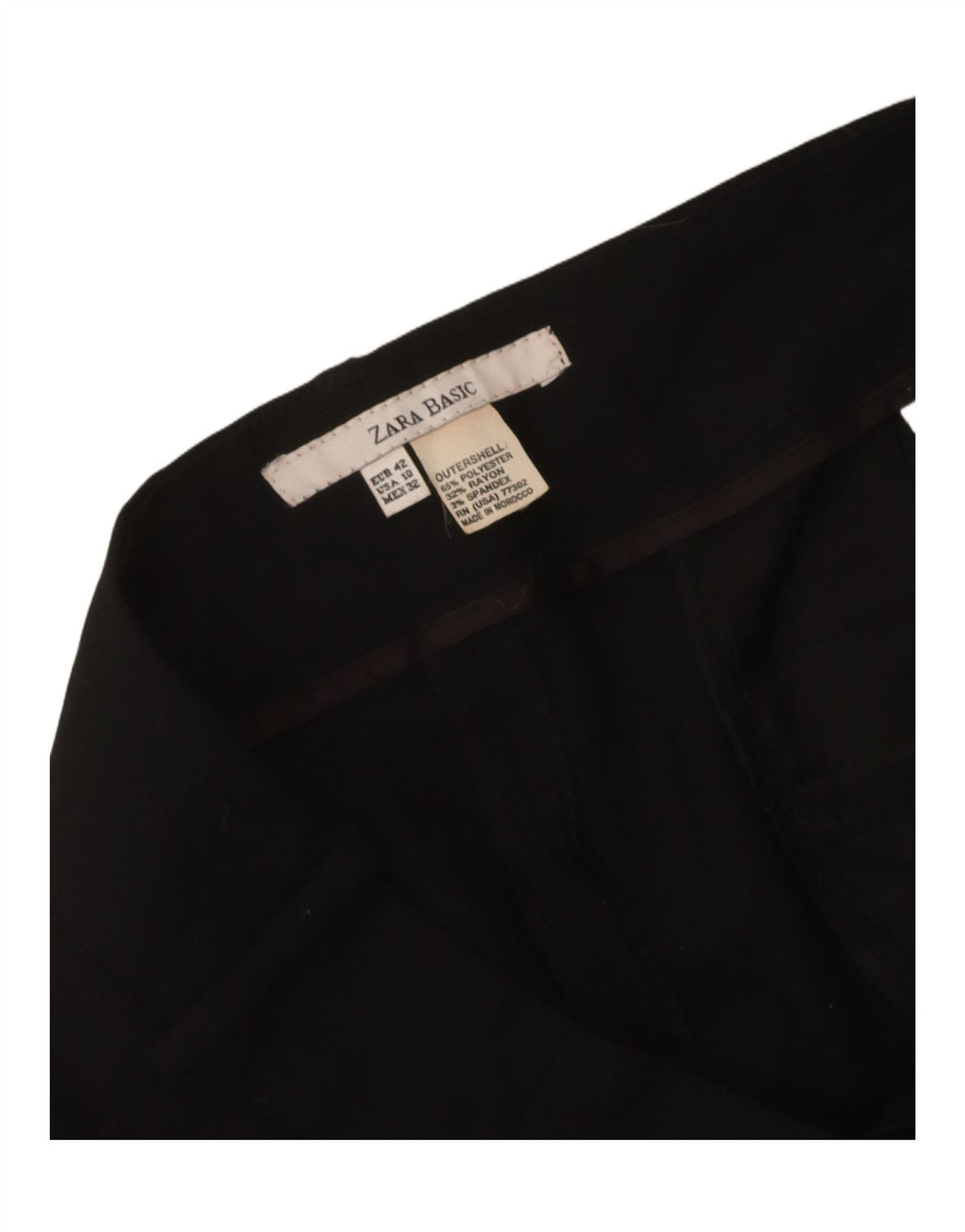 Женские узкие брюки чинос Zara EU 42, большие W32 L30, черный полиэстер