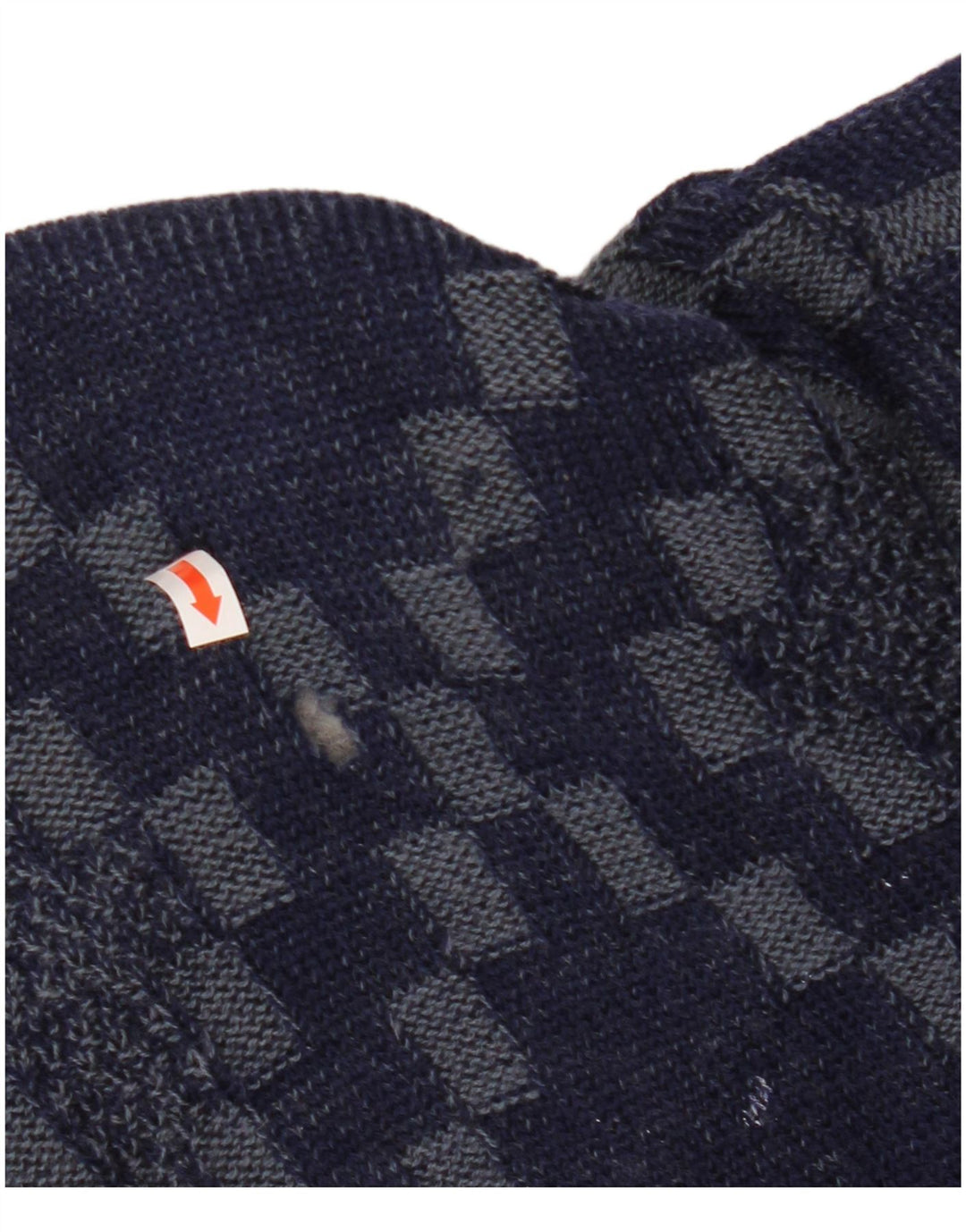 ВИНТАЖНЫЙ мужской кардиган-свитер, большой размер, темно-синий, вискоза с геометрическим рисунком