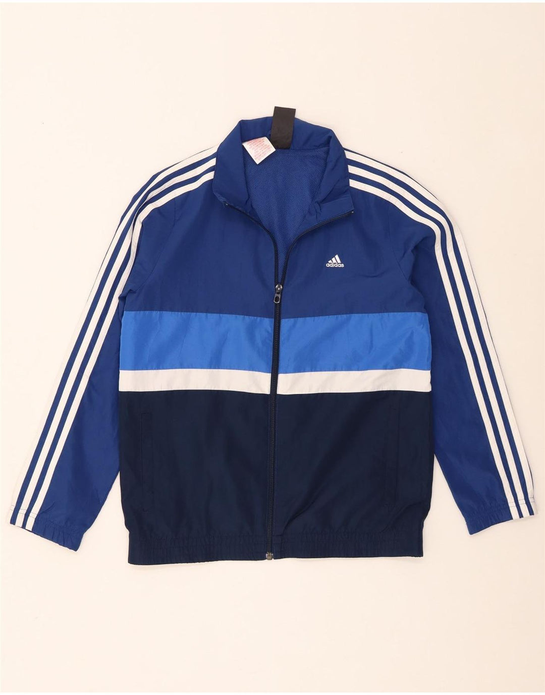 Спортивный костюм Adidas для мальчиков 11–12 лет, синий полиэстер с цветными блоками