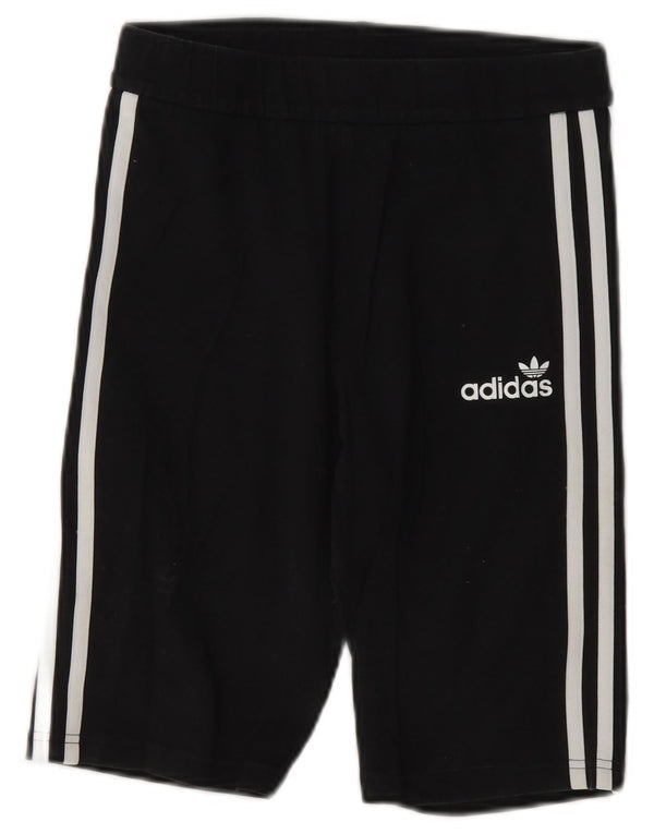 Женские спортивные шорты Adidas UK 10, маленькие черные хлопковые