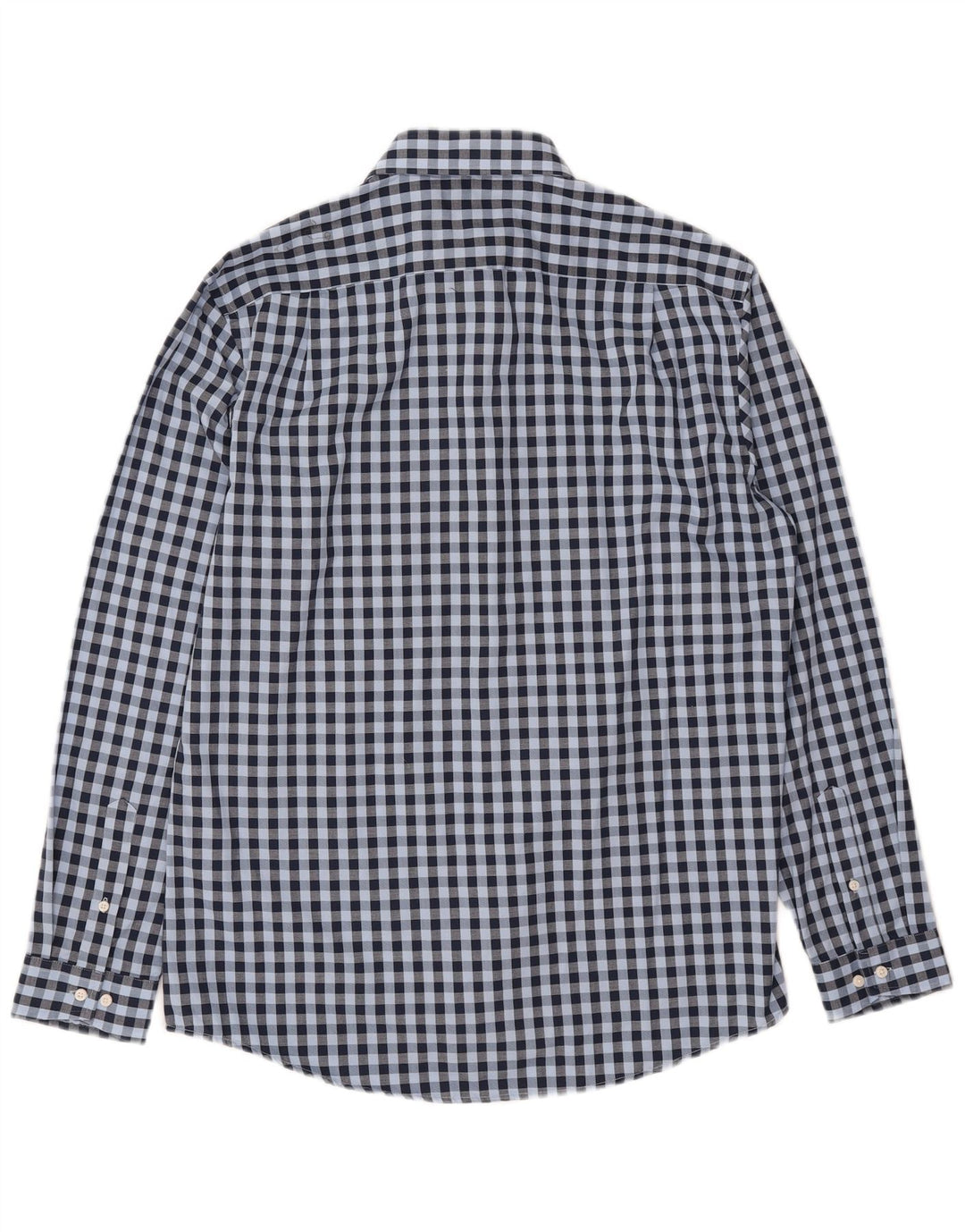 Мужская рубашка Ben Sherman, размер 16, 1/2, большая синяя хлопковая клетка в мелкую клетку