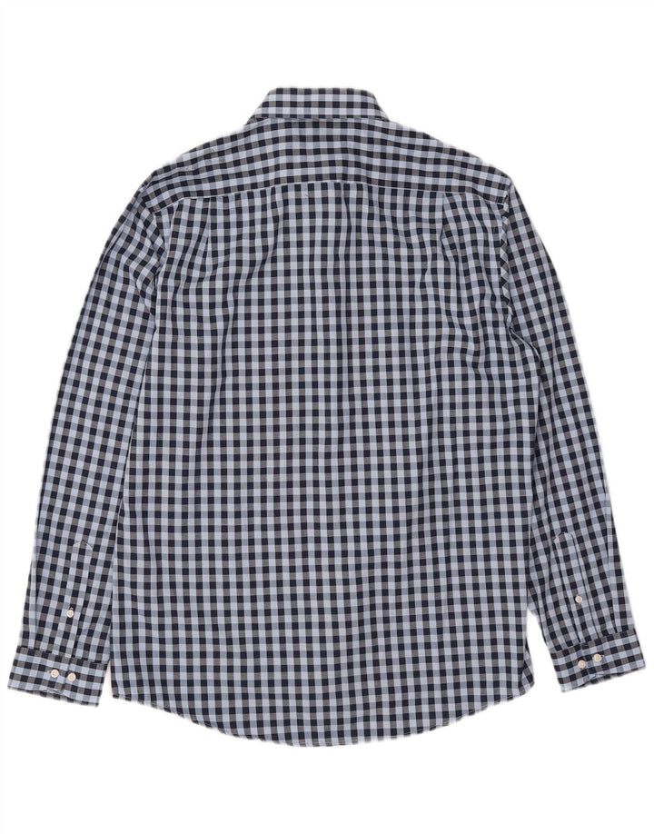 Мужская рубашка Ben Sherman, размер 16, 1/2, большая синяя хлопковая клетка в мелкую клетку