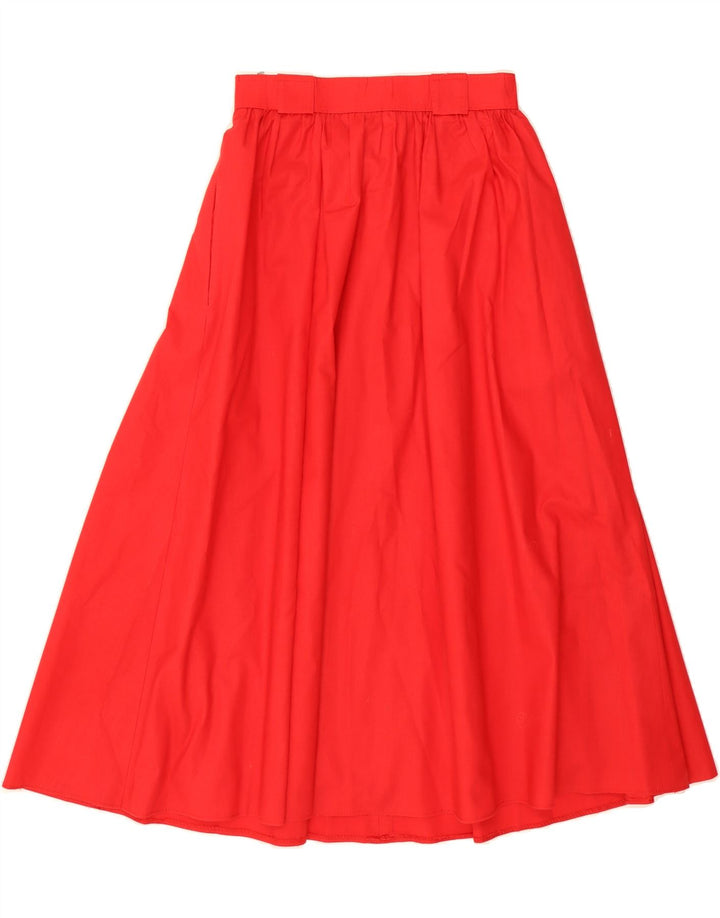 STEILMANN  Womens A-Line Skirt UK 10 Small Red Cotton Vintage Steilmann and Second-Hand Steilmann from Messina Hembry 
