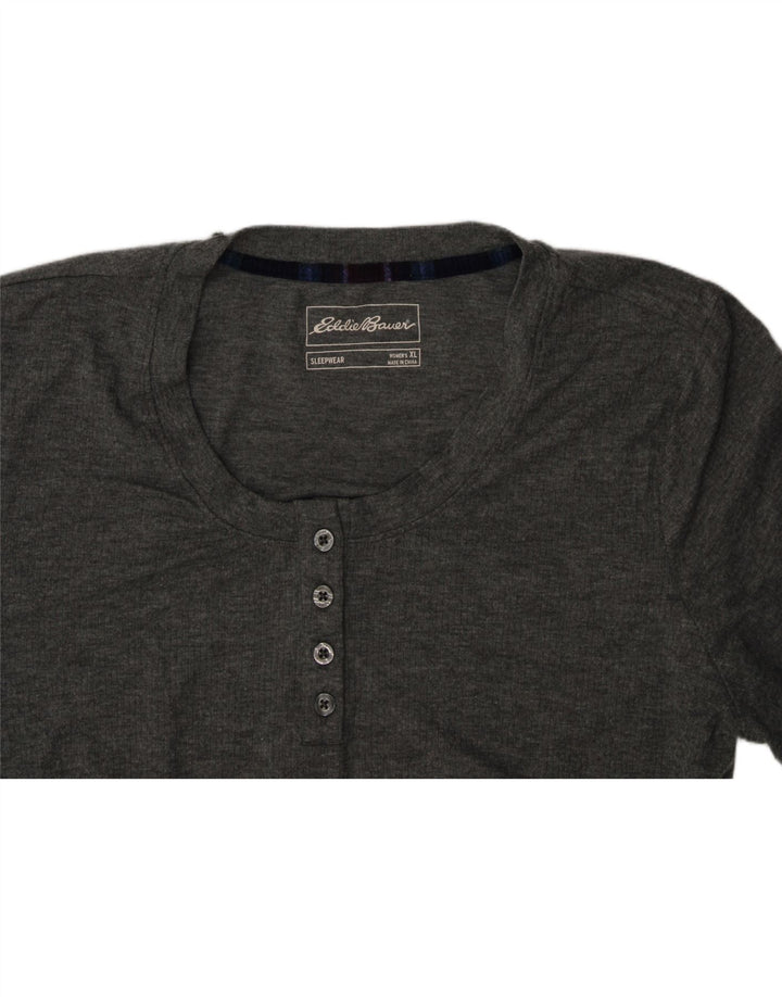 EDDIE BAUER Womens T-Shirt Top UK 18 XL Grey Polyester Vintage Eddie Bauer and Second-Hand Eddie Bauer from Messina Hembry 
