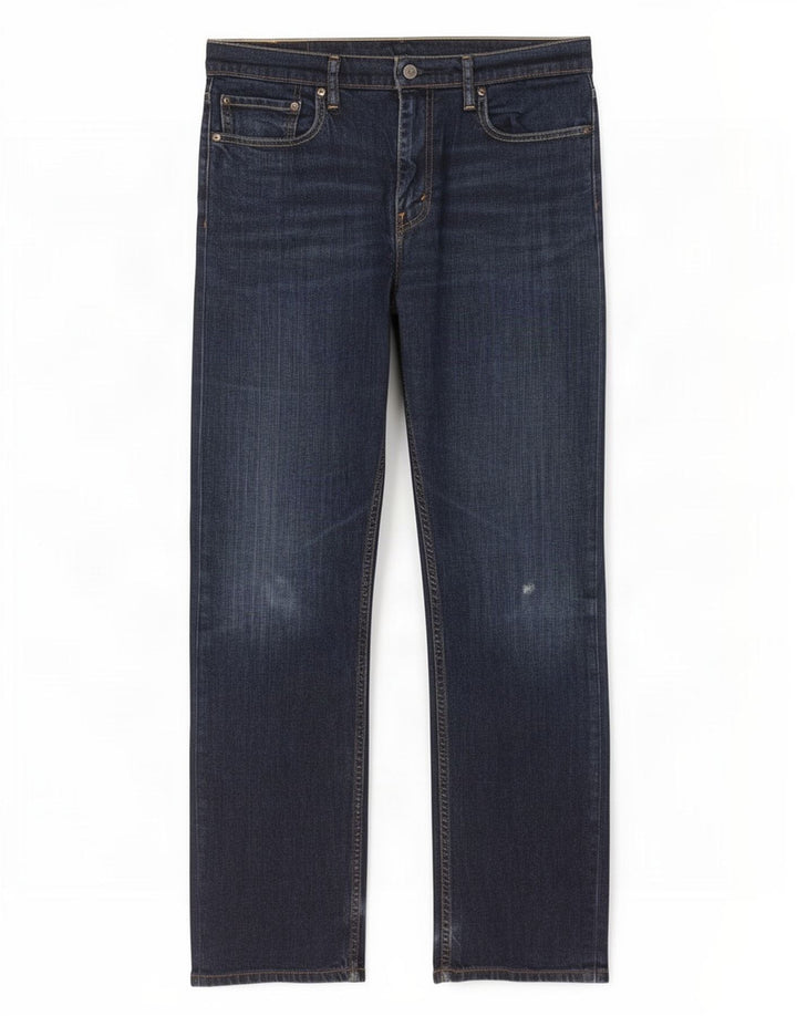Мужские прямые джинсы Levi's 504 W34 L34 синие, хлопок