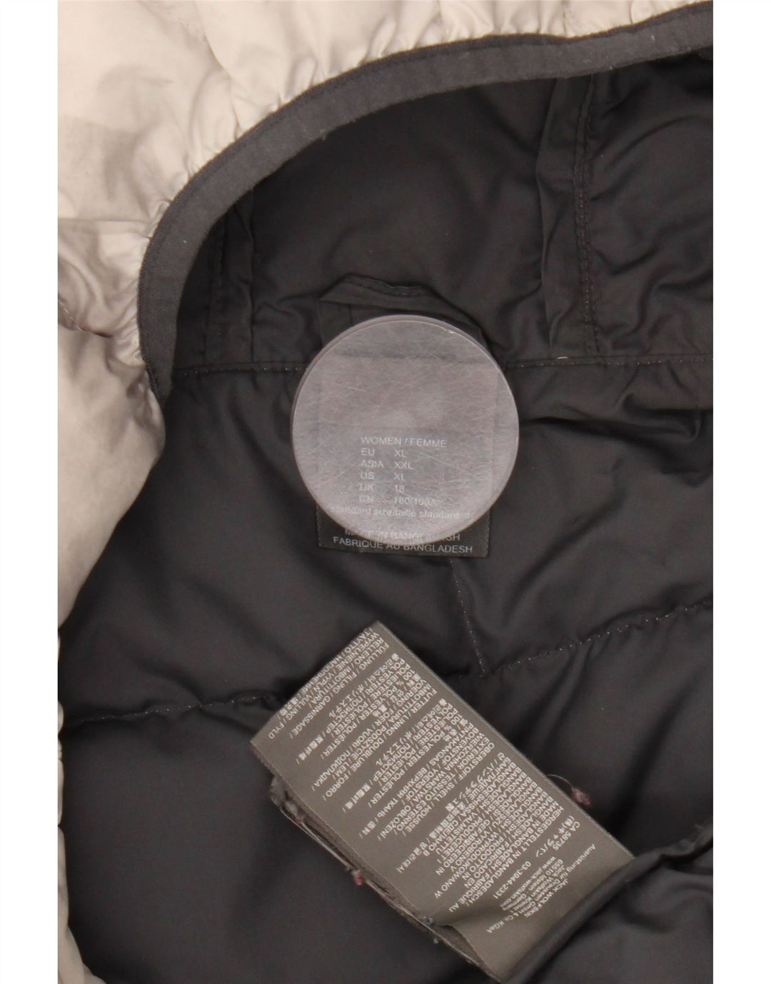 Женская стеганая куртка с капюшоном Jack Wolfskin UK 18 XL, серый полиэстер тай-дай