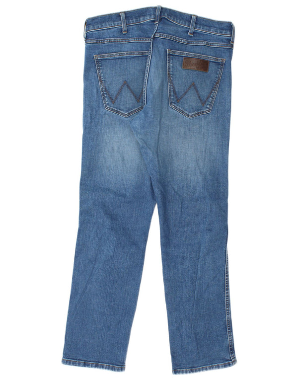 Мужские прямые джинсы Wrangler Greensboro Regular Fit W33 L30, синий хлопок