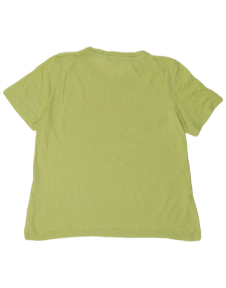 Женская футболка Zara Top UK 12, средний желтый хлопок, хлопок