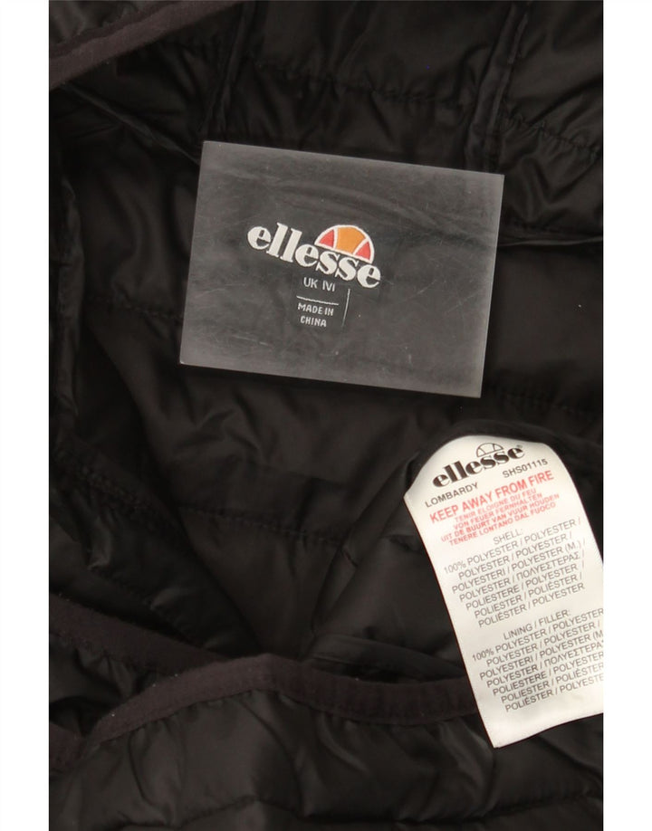 Мужская утепленная куртка Ellesse UK 38, средний черный полиэстер