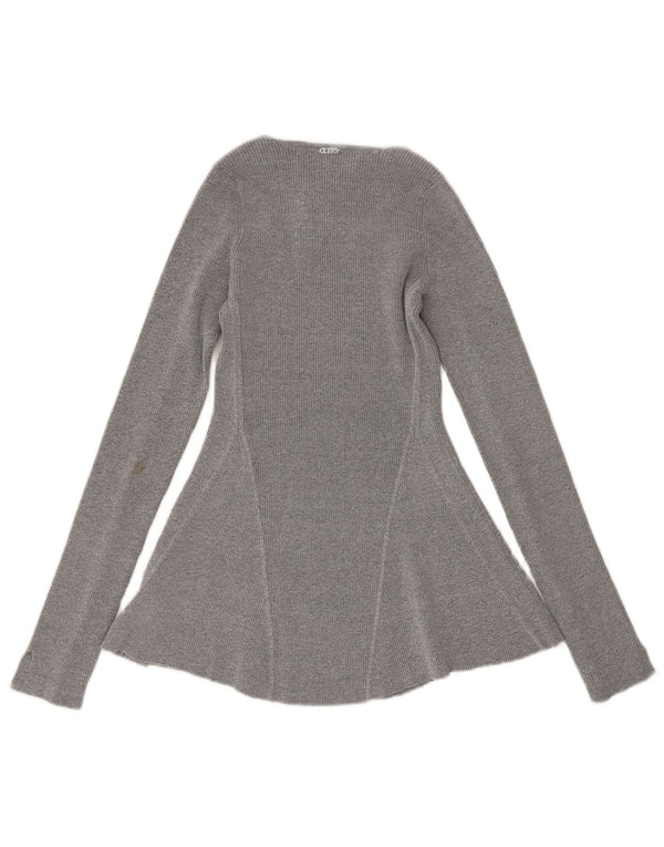 Guess Женская блузка с длинным рукавом Top UK 6 XS Серая вискоза