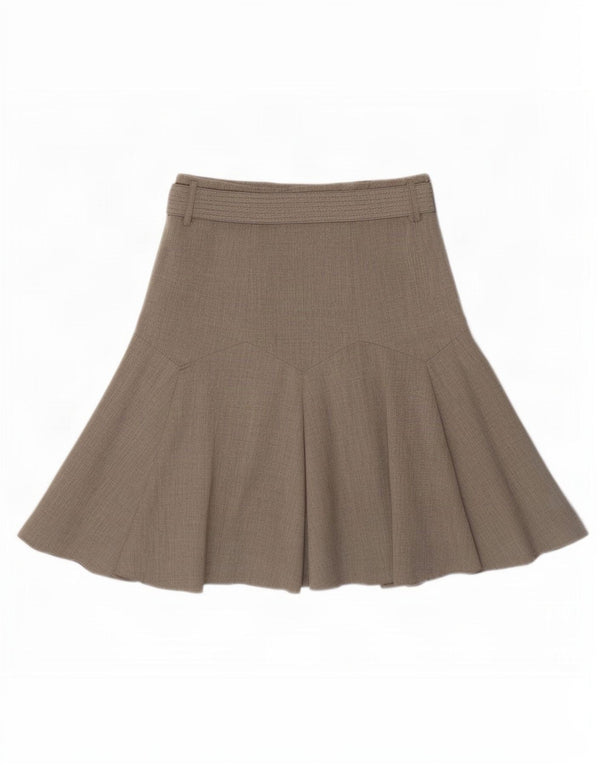 Женская расклешенная юбка Marks & Spencer UK 12 Medium W30 Бежевый полиэстер