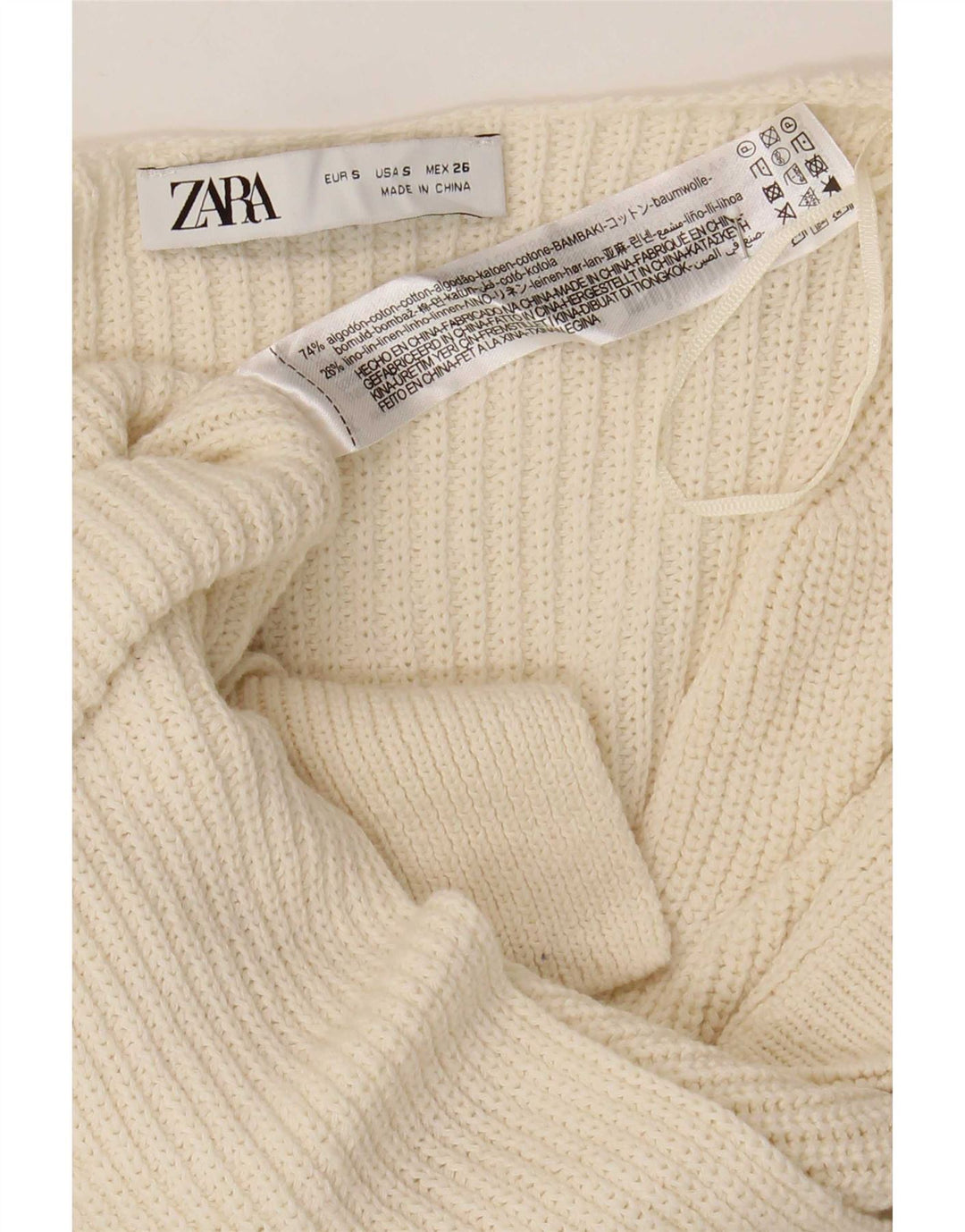 Мужская майка-майка Zara, маленькая, бежевый, хлопок