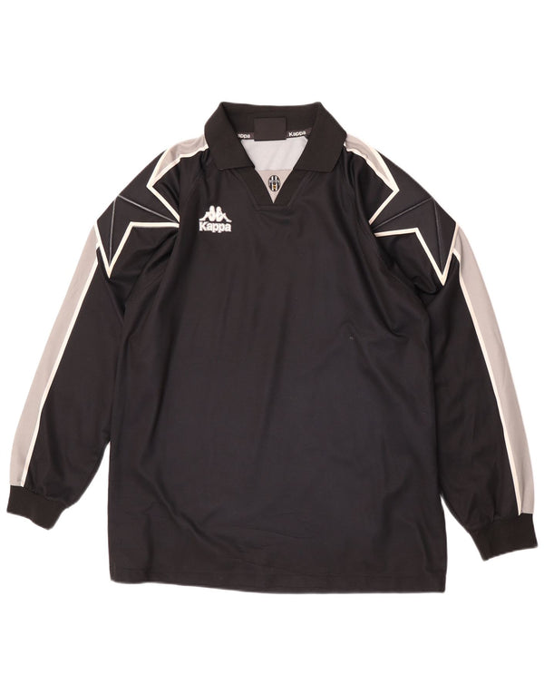 Мужская вратарская футболка Kappa Juventus 1996-1997 XL, черная, спортивная с цветными блоками