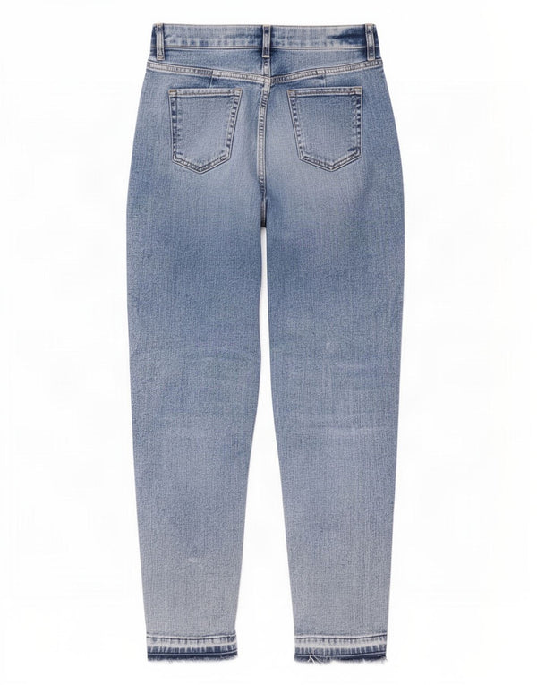 Женские зауженные джинсы для мам Marks & Spencer UK 12, средние W32 L28, синие