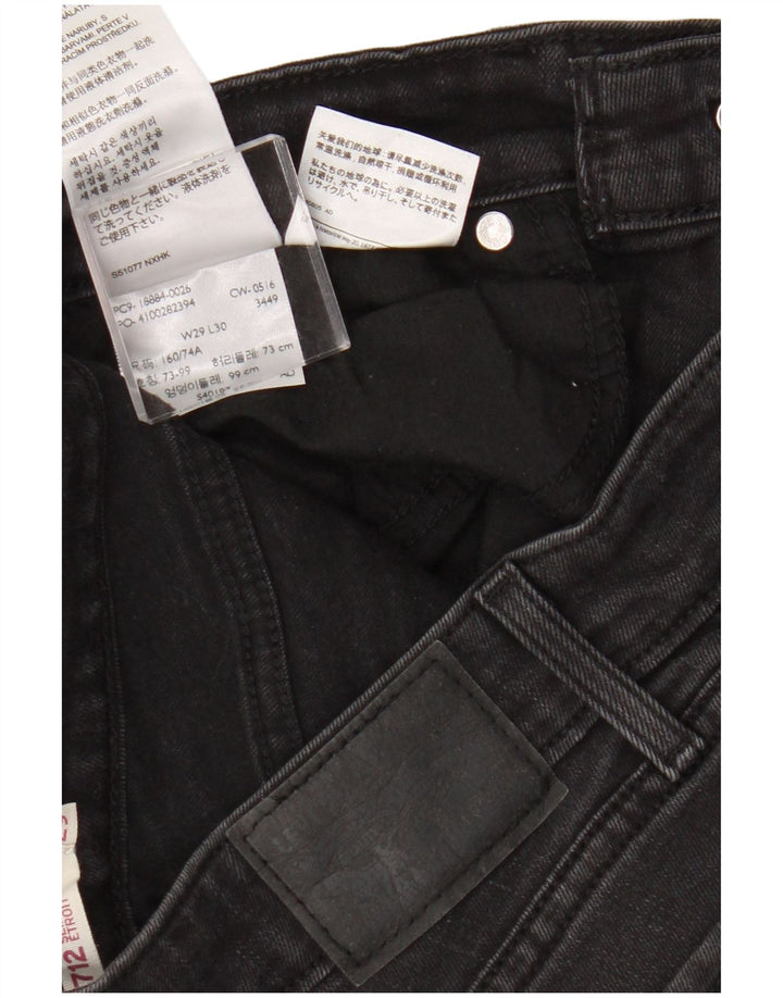 Женские узкие джинсы Levi's 712 W29 L30 Серые хлопковые