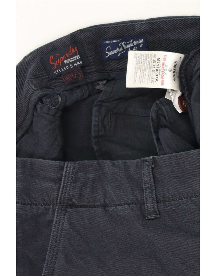 Мужские шорты чинос Superdry W32, средний темно-синий, хлопок