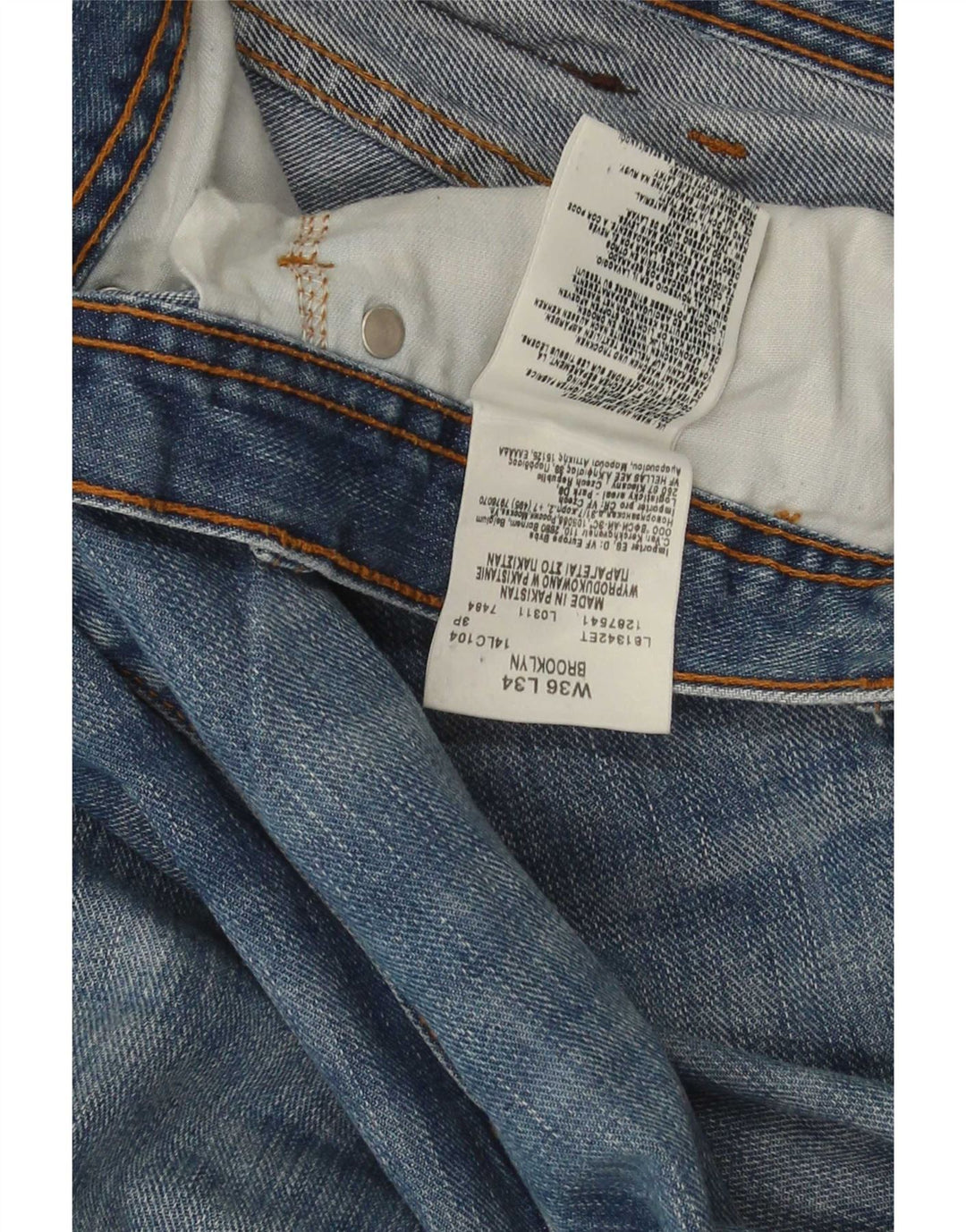 Мужские прямые джинсы Lee Brooklyn W36 L31, синий хлопок