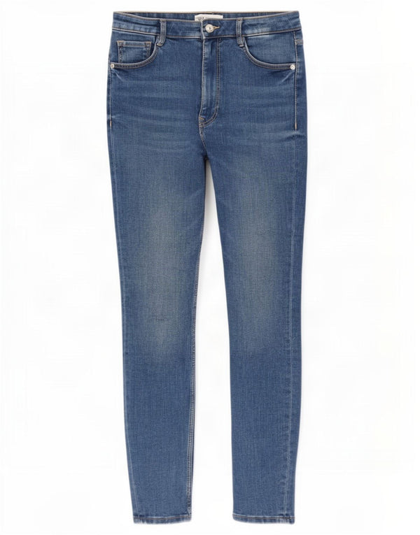 Женские джинсы скинни Zara EU 38, маленькие W28 L27, синие, хлопок
