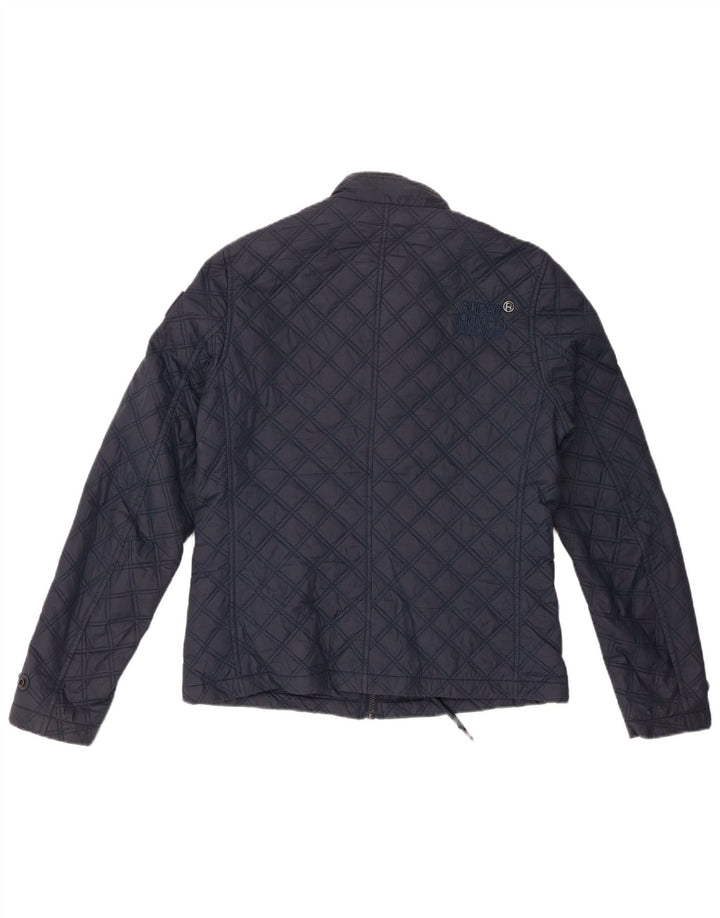 Женская стеганая куртка Superdry UK 12 Medium Navy Blue