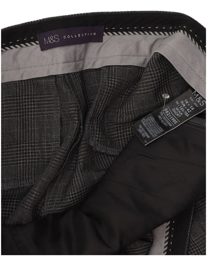 Женские укороченные брюки Marks & Spencer UK 14, большие W34 L25, серые в клетку