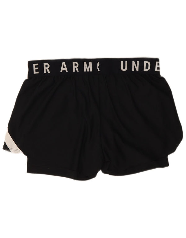 Женские спортивные шорты с графическим рисунком Under Armour UK 14, большие черные цветные блоки