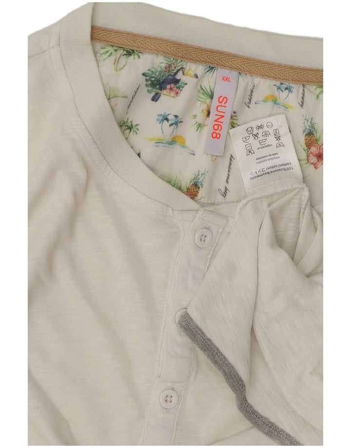 Sun68 Мужская футболка Top 2XL Белый хлопок