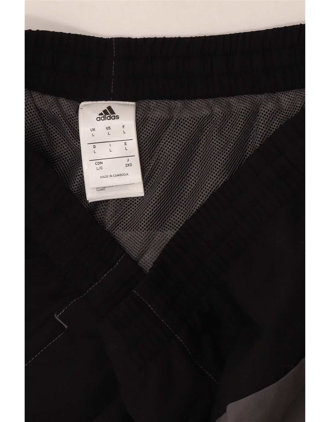 Мужские спортивные шорты Adidas, большие серые полиэстер с цветными блоками