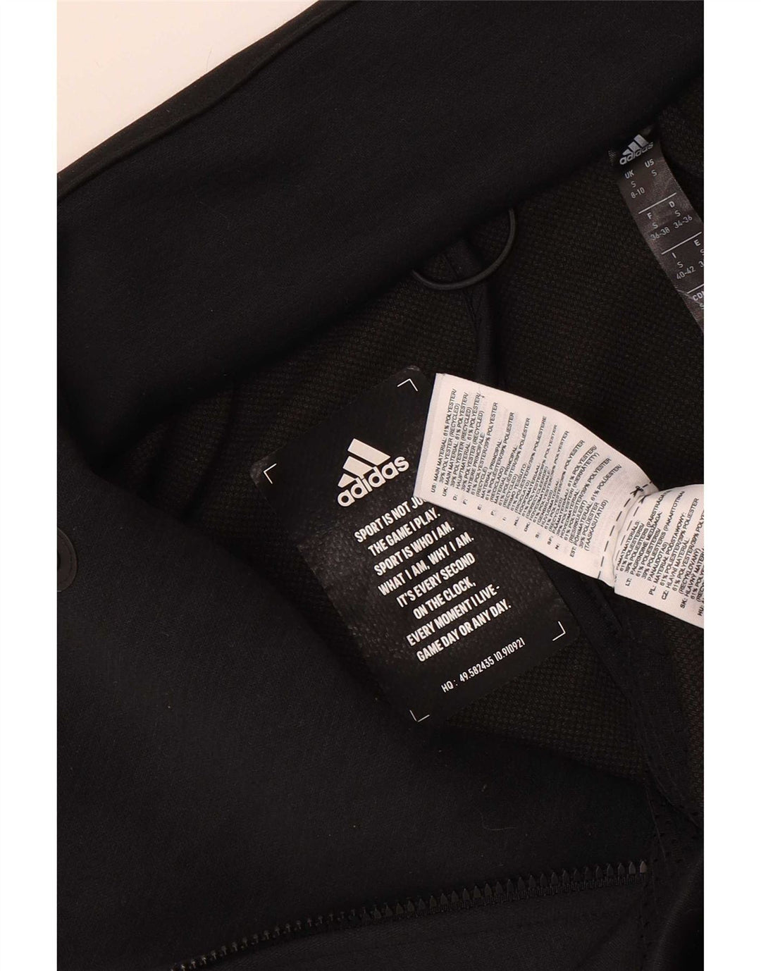Женская укороченная спортивная куртка Adidas UK 8/10, маленький черный полиэстер