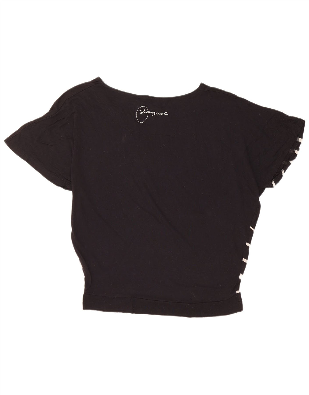 Женская футболка оверсайз с рисунком DESIGUAL Top UK 14, средний черный цветочный принт