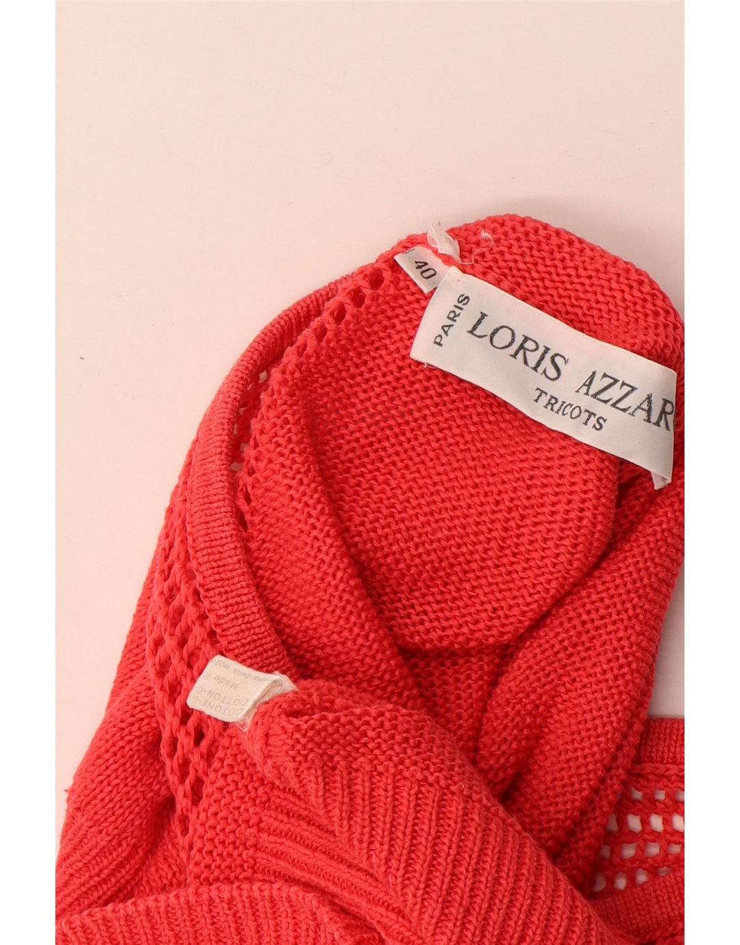 Женский укороченный джемпер с v-образным вырезом Loris Azzaro EU 40, средний красный