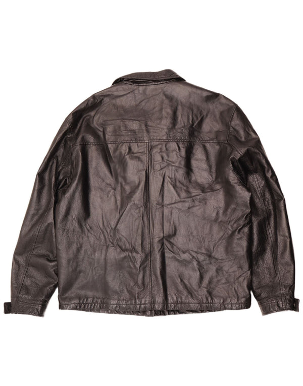 Мужская кожаная куртка La Pelle IT 58 4XL черная